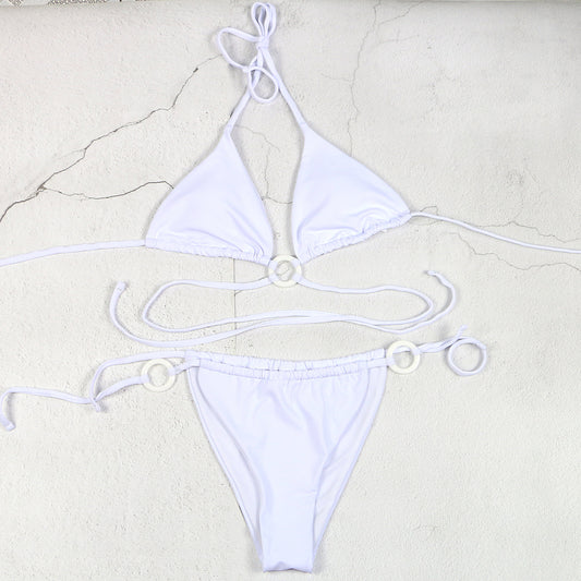 Bikini Deportivo Dos Piezas Cintura Baja Verde Naranja Negro y Blanco para Mujer - Image 2