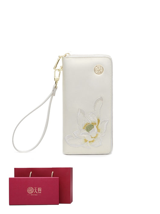 Billetera Étnica de Cuero con Estampado y Cierre para Mujer - Image 20