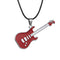 Stainless Steel Guitar Pendant Personality Couple Gift Jewelry Rojo