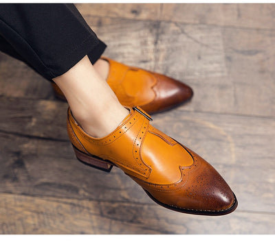 Zapatos de Cuero para Hombre con Bloques de Color - Tendencia Moderna - Image 20