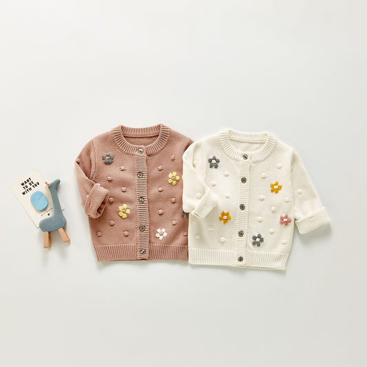 Cardigan Tejido de Algodón para Bebé