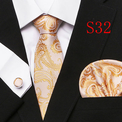 Traje de Tres Piezas Paisley Estilo Europeo y Americano - Image 39