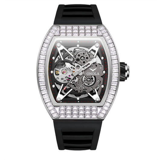 Reloj Automático Mecánico para Hombre con Correa de Silicona y Resistencia al Agua - Image 6