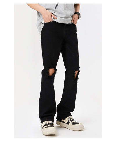 Jeans Negros Rotos Estilo Urbano para Hombre - Image 8