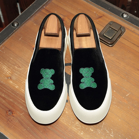 Tenis Casuales para Hombre con Bordado de Oso