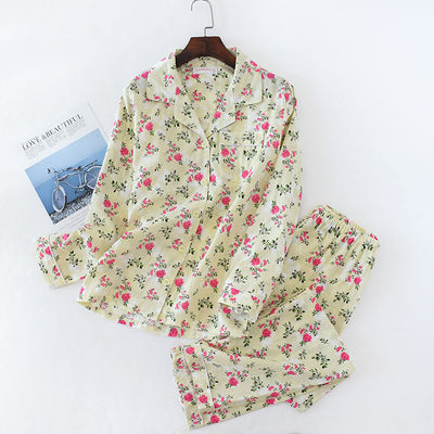 Pijama Estilo Pastoral Japonés para Mujer - Algodón Gasa Manga Larga - Image 14