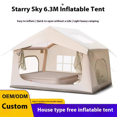 Carpa Inflable Automática 6 Personas - Impermeable, Aislante Térmico para Camping