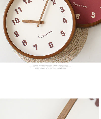 Reloj de Pared Minimalista Moderno en Madera Maciza Estilo Retro - Image 15