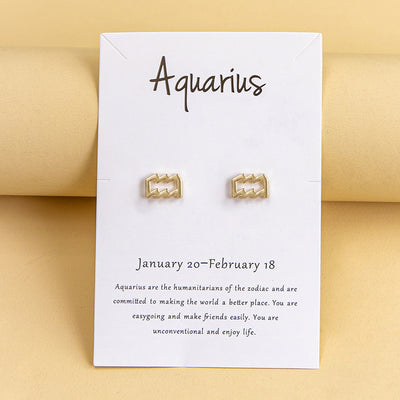 Aretes de los Doce Signos del Zodiaco en Oro y Plata - Image 2