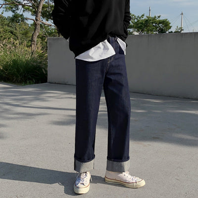Jeans Rectos Holgados Trendy para Hombre - Image 6