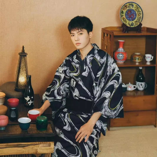 Kimono Formal Tradicional Japonés para Hombre