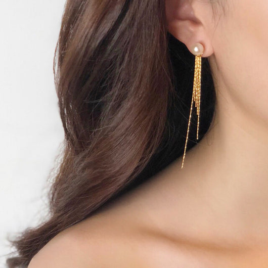 Aretes de Pareja con Borlas - Joyería Elegante para Dos - Image 2