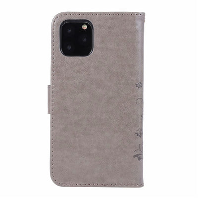 Funda Protectora de Cuero con Mariposas Grabadas - Cartera Abatible para Teléfono - Image 18