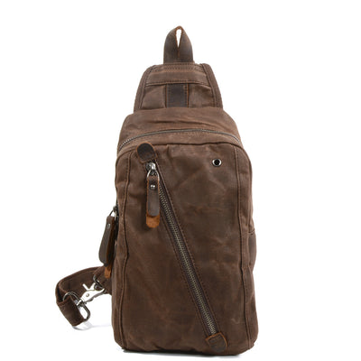 Bolsa de Pecho Multifuncional en Lona para Hombre - Image 7