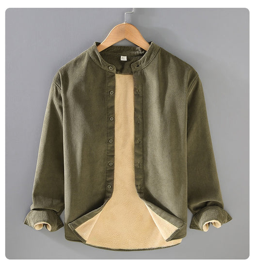 Chaqueta de Corduroy Grueso Forrada en Franela con Cuello Alto - Image 20