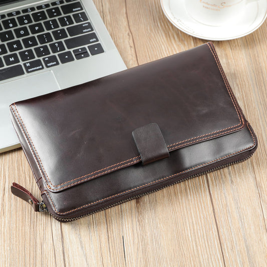 Cartera de Cuero Genuino Premium para Hombre Ejecutivo Personalizable