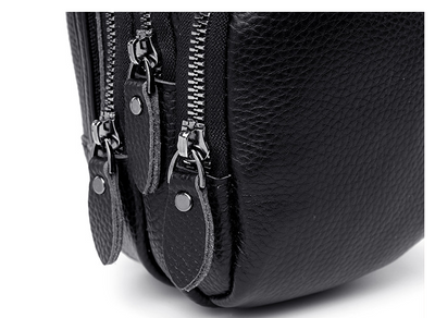 Bolso Bandolera de Cuero Multicapa - Diseño Minimalista y Funcional - Image 10