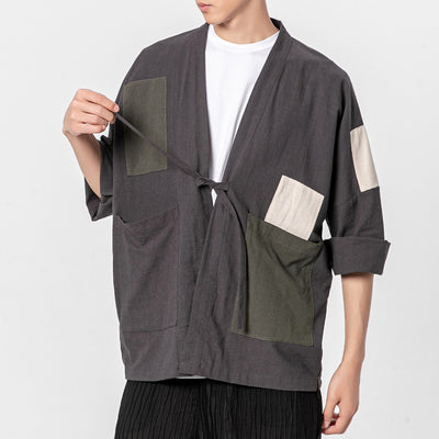 Bata Kimono Hanfu Suelta para Hombre Talla Grande - Estilo Dao