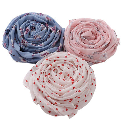 Pañuelo Estampado Chifón Malayo Indonesio para Mujer - Image 5