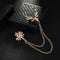 Fringed Eight-pointed Star Brooch Fawn Dorado