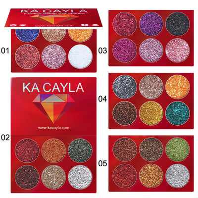 Paleta de Sombras de Ojos Diamond Sequin 6 Colores Brillantes - Image 5