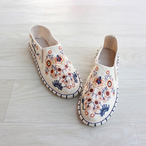 Zapatos Hanfu Respirable con Tacón Bajo para Mujer