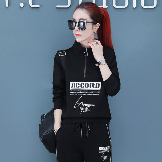 Conjunto Deportivo Mujer Suéter Ajustado Cuello Alto Dos Piezas - Image 6