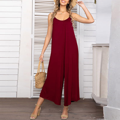 Jumpsuit Elegante sin Mangas con Pantalón Ancho - Image 12