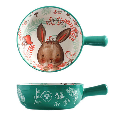 Tazón de Fideos de Cerámica con Diseño Infantil y Asa Ergonómica - Image 10