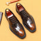 Zapatos de Cuero Grabado Estilo Business Casual Británico