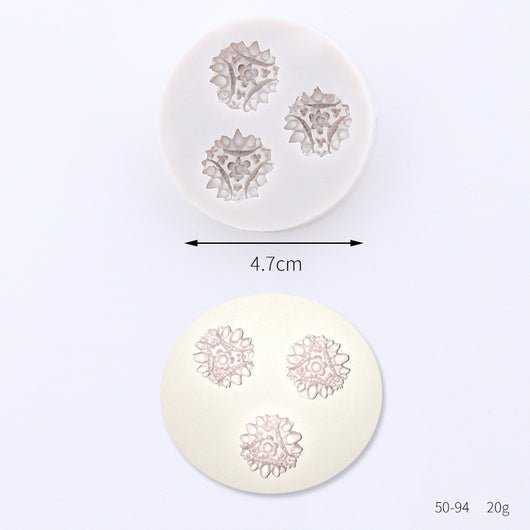 Molde de Silicona para Fondant con Diseño de Flores de Rosa - Image 5