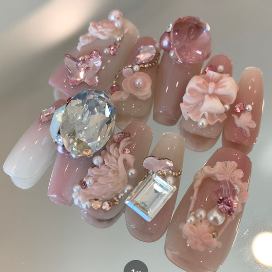 Uñas de Cristal Luxury con Personalizaciónes de Luz Hada - Image 7