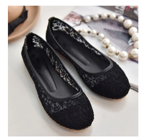 Zapatos de Malla Transpirable con Encaje Hueco para Mujer - Image 8