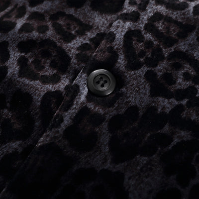 Abrigo Camisa Leopardo Terciopelo Estilo Europeo-Americano - Image 12