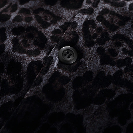 Abrigo Camisa Leopardo Terciopelo Estilo Europeo-Americano - Image 12