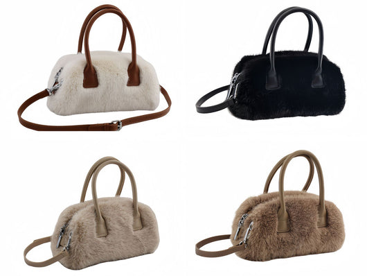 Bolsa Tote Vintage con Detalles de Peluche Ecológico - Image 18