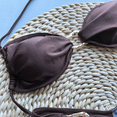 Bikini Dos Piezas Liso de Colores Vibrantes para Mujer - Image 11