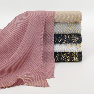 Pañuelo de Seda Arrugada Liso para Mujer - Image 2