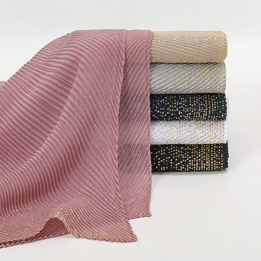 Pañuelo de Seda Arrugada Liso para Mujer - Image 2