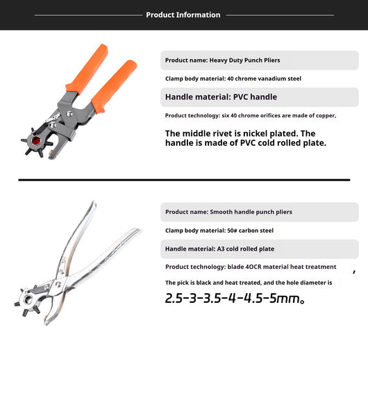 Alicates Multiusos con Perforador de Especificaciones Múltiples - Image 11