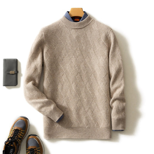 Suéter de Cuello Redondo en Cashmere Premium para Hombre