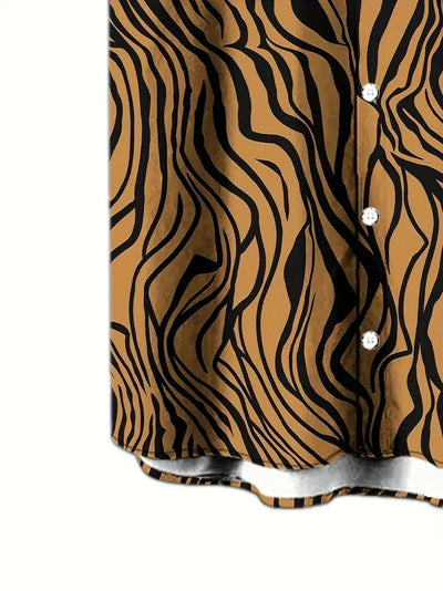 Camisa Manga Corta Hombre con Estampado Geométrico Moderno - Image 24