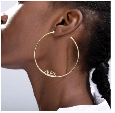 Aretes de Aro Personalizados en Acero Inoxidable con Iniciales - Image 6