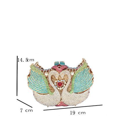 Bolso Pequeño Swan Moon con Lentejuelas y Diamantes - Image 7