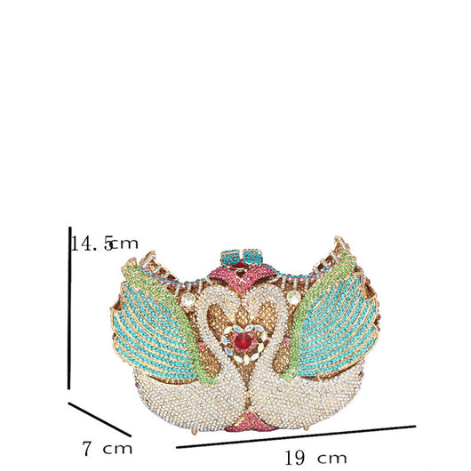 Bolso Pequeño Swan Moon con Lentejuelas y Diamantes - Image 7