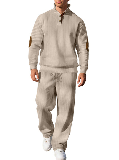 Conjunto Otoñal: Pantalón Casual y Suéter Jacquard con Cuello Alto - Image 7