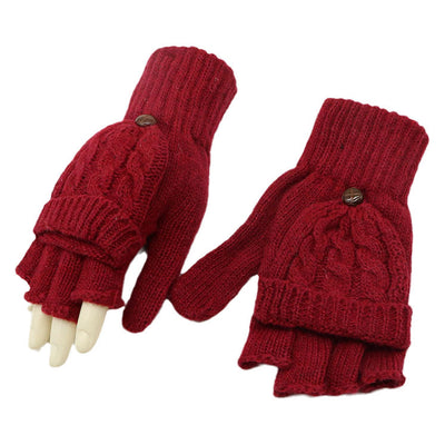 Guantes de Lana Convertibles con Mitones Ajustables para Hombre y Mujer - Image 8