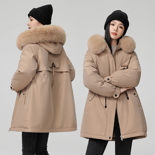 Abrigo Acolchado de Terciopelo Suelto Estilo Coreano para Mujer - Image 13