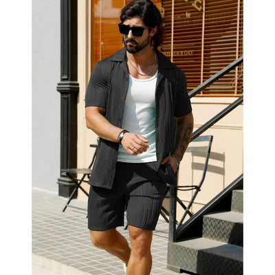 Conjunto Deportivo Hombre: Camiseta y Shorts con Patrón Onda Transpirable - Image 17