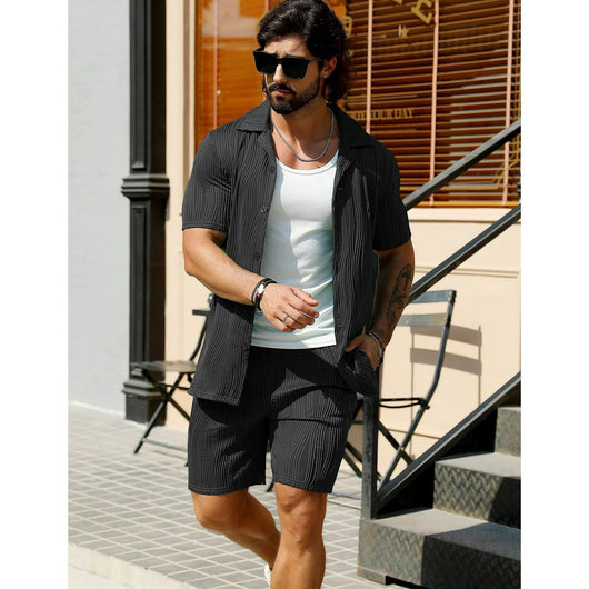 Conjunto Deportivo Hombre: Camiseta y Shorts con Patrón Onda Transpirable - Image 17